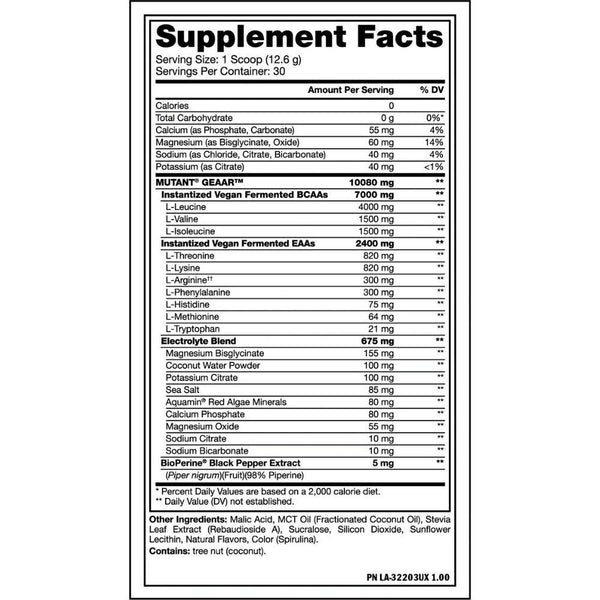 Mutant Amino Acids Blue Raspberry Mutant GEAAR 30 Servings