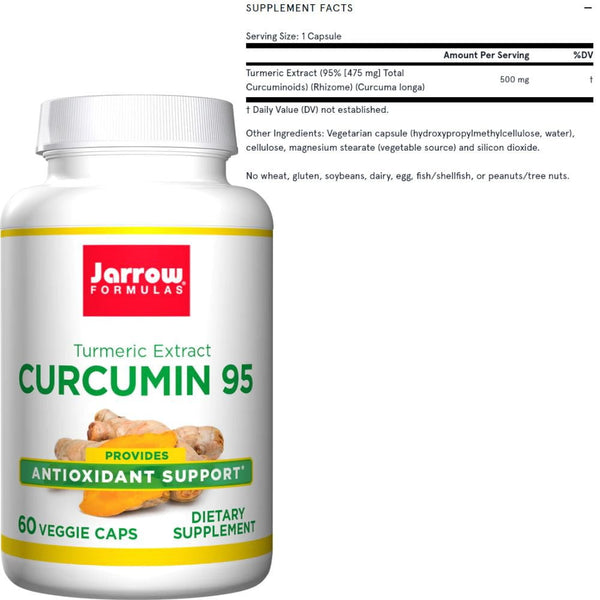 Jarrow Formulas Vitamins, Minerals, Herbs & More Jarrow Formulas Curcumin-95 500mg 60 Caps