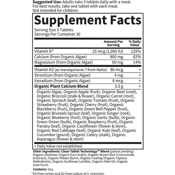 Garden of Life Vitamins, Minerals, Herbs & More Garden of Life MyKind Organics Plant Calcium 90 Tablets