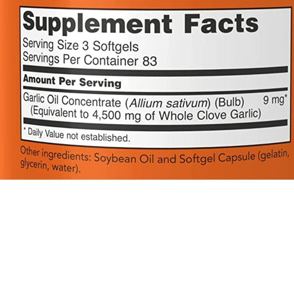 Now Foods Vitamins, Minerals, Herbs & More Now Foods Garlic Oil 1500 Mg 250 Softgels