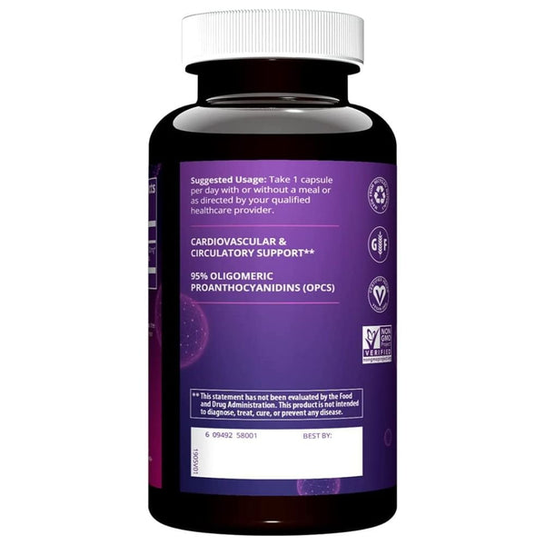 MRM Vitamins, Minerals, Herbs & More MRM Grape Seed Extract 120mg 100 Capsules