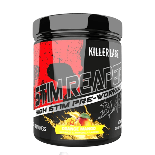 Killer Labz Sports Performance Recovery ORANGE MANGO Killer Labz Stim Reaper Black 30 Servings