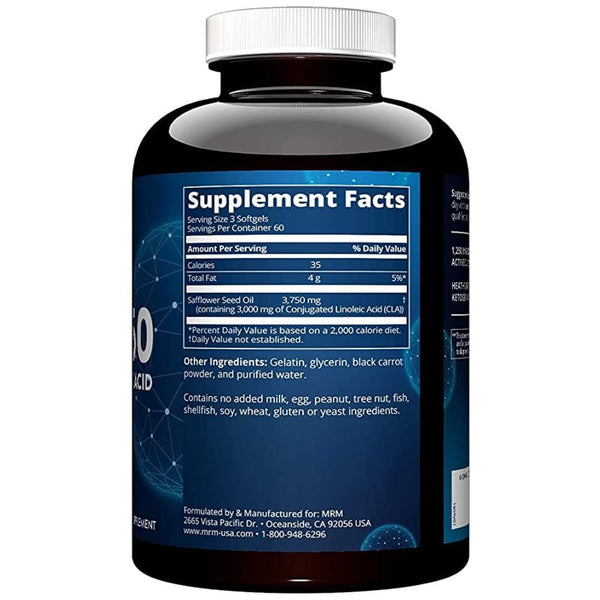 MRM Sports Nutrition & More MRM CLA 1250 Conjugated Linoleic Acid 90 Softgels