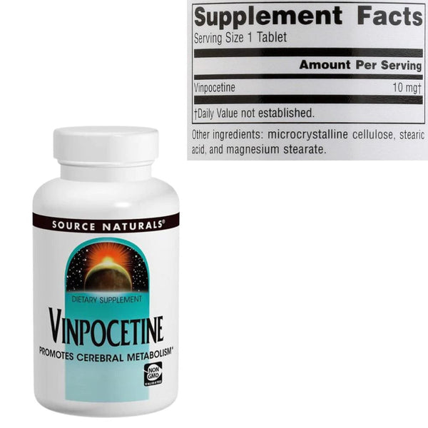 Source Naturals Vitamins, Minerals, Herbs & More Source Naturals Vinpocetine 10mg 120 Tablets