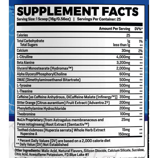 Phase One Nutrition Pre-Workouts Phase One Nutrition Brain Blitz 25/Servings