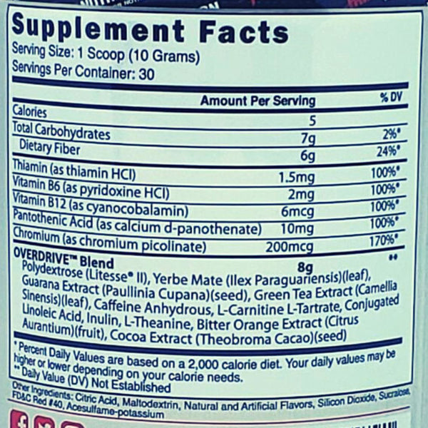 Prime Nutrition Fat Burner Prime Nutrition Overdrive 30 Servings