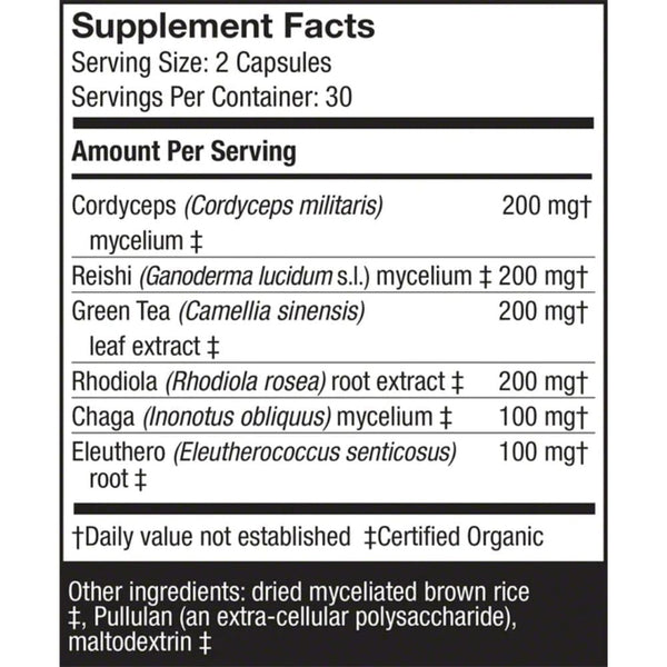 Fungi Perfect Herbs HOST DEFENSE MyoBotanicals Energy 60ct