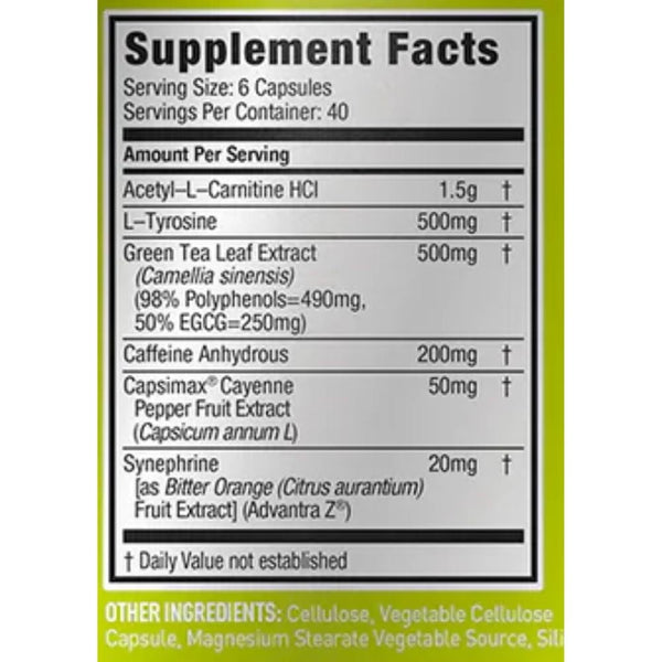 JYM Fat Burner JYM Brand JYM Shred 240 Capsules