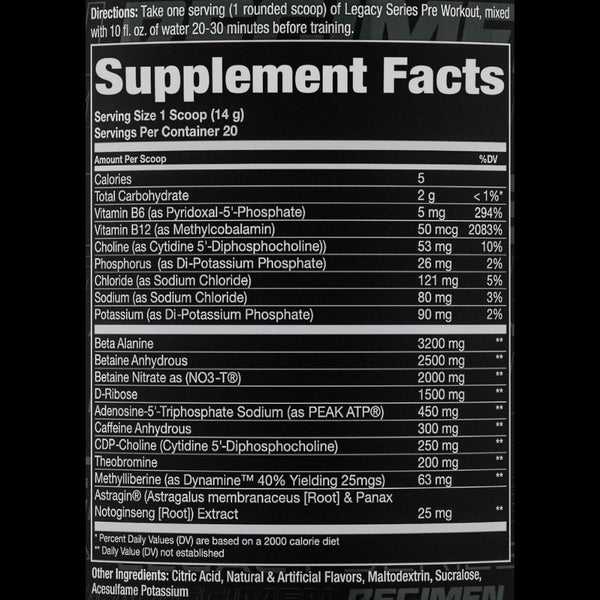 AP Sports Regimen Pre-Workouts AP Sports Regimen Legacy Pre-Workout 20 Servings