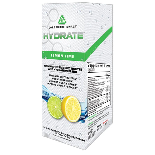 Core Nutritionals Foods Juices Lemon Lime Core Nutritionals Hydrate 20 Packets