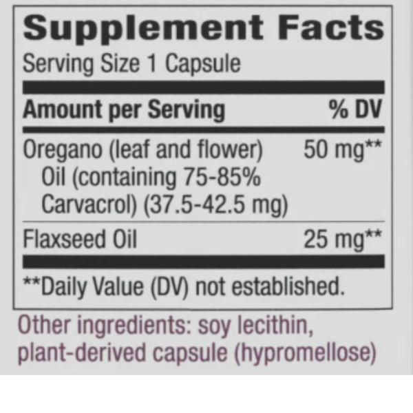 Nature's Way Vitamins, Minerals, Herbs & More Nature's Way Oregano Oil 60 Capsules