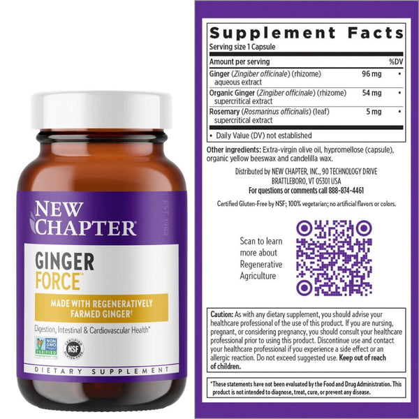 New Chapter Vitamins, Minerals, Herbs & More New Chapter Ginger Force 30 Capsules