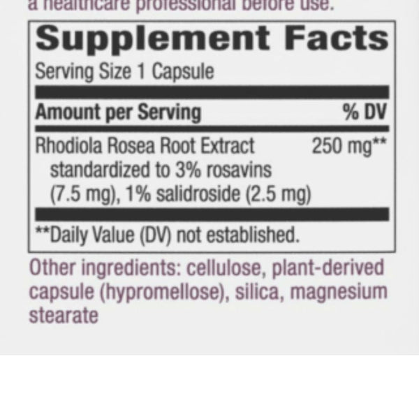Enzymatic Therapy Herbs Nature's Way Rhodiola Energy 60 Capsules