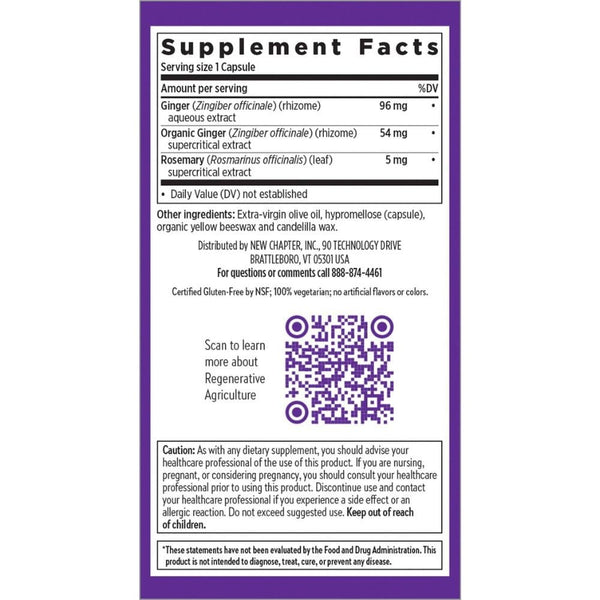 New Chapter Vitamins, Minerals, Herbs & More New Chapter Ginger Force 30 Capsules