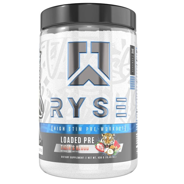 Ryse Supplements Pre-Workouts Tigers Blood Ryse Loaded Pre Preworkout 30 Servings