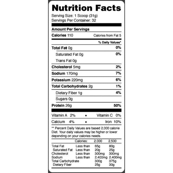 MTS Nutrition Protein Powders Vanilla MTS Nutrition Isolate 2lb