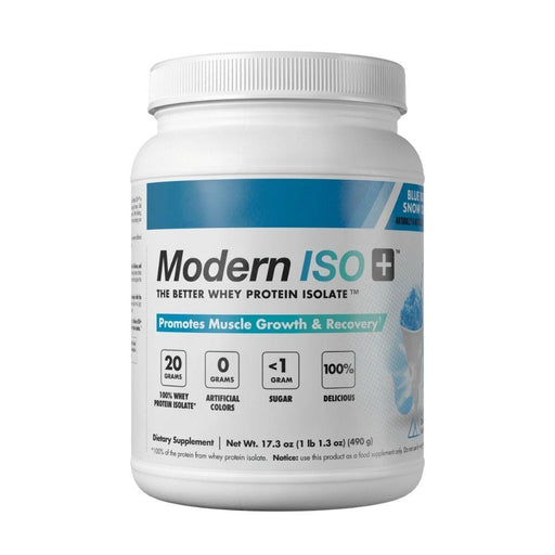 Modern Sports Nutrition Protein Powders Blue Razz Snow Cone Modern ISO Whey Protein Isolate 20 Servings