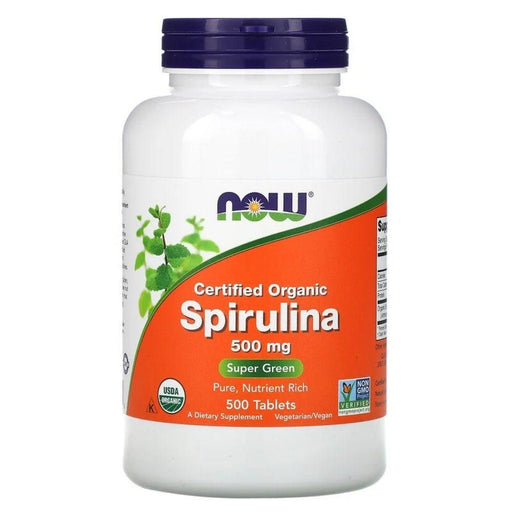 Now Foods Organic Spirulina 500mg 180 Tablets