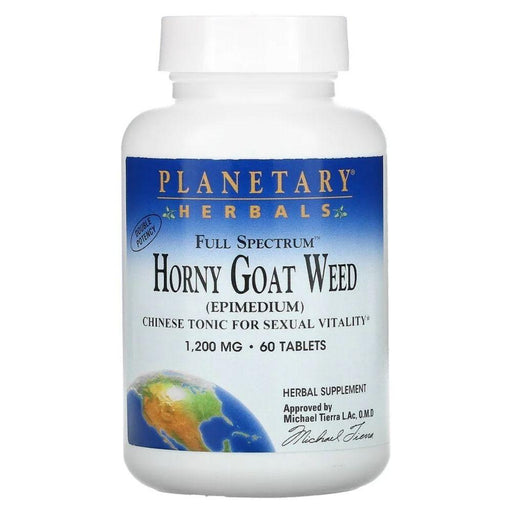 Planetary Herbals Herbs Planetary Herbals Horny Goat Weed 1200mg 60 Tablets