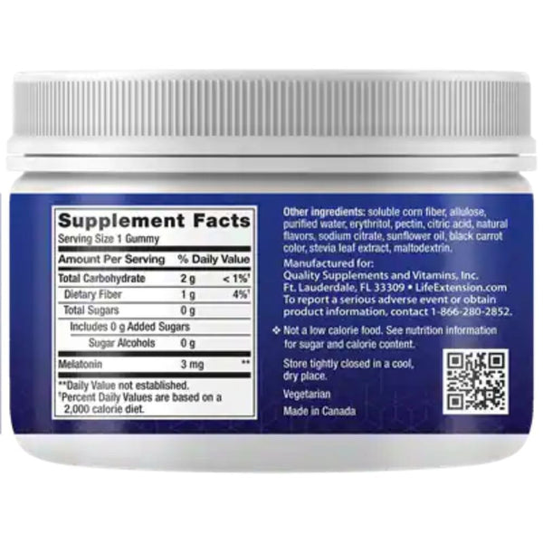 Life Extension Specialty Health Products Life Extension Melatonin 3mg 60 Gummies