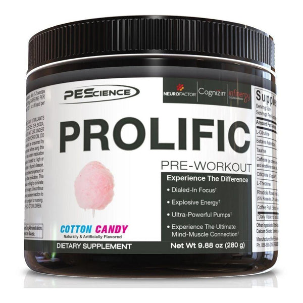 PEScience Sports Nutrition & More Cotton Candy PEScience Prolific 20 Servings
