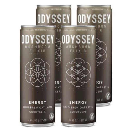 OdysseyElixir Drinks Energy Cold Brew Oat Latte Odyssey Mushroom Elixir 7.4oz 12 Pack