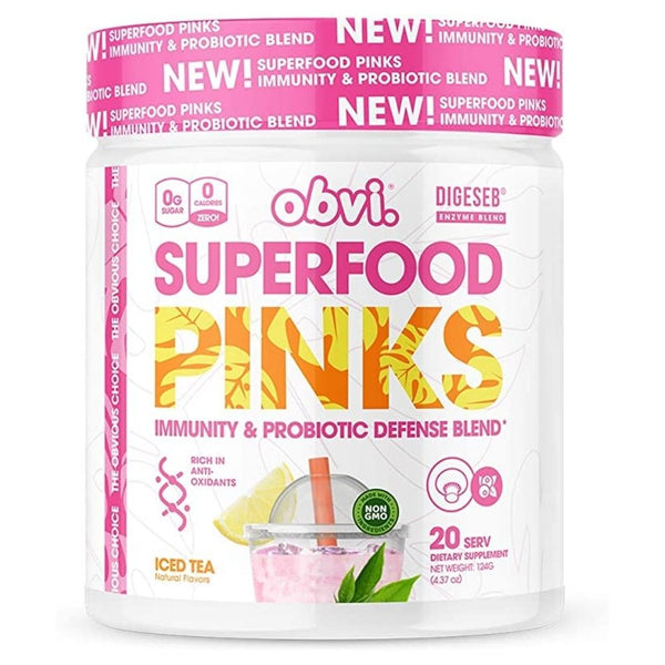 Obvi Digestive Health Iced Tea Obvi SuperFood Pink Immunity & Probiotic 20 Serving