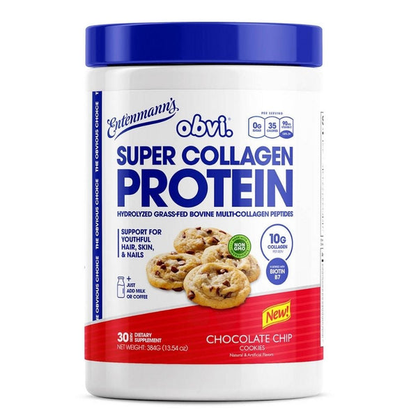 Obvi Protein Powders Entenmenns Chocolat eChip Cookies Obvi Super Collagen Protein 30 Servings