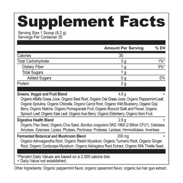 Ancient Nutrition Digestive Health Ancient Organic Super Greens 25 Servings