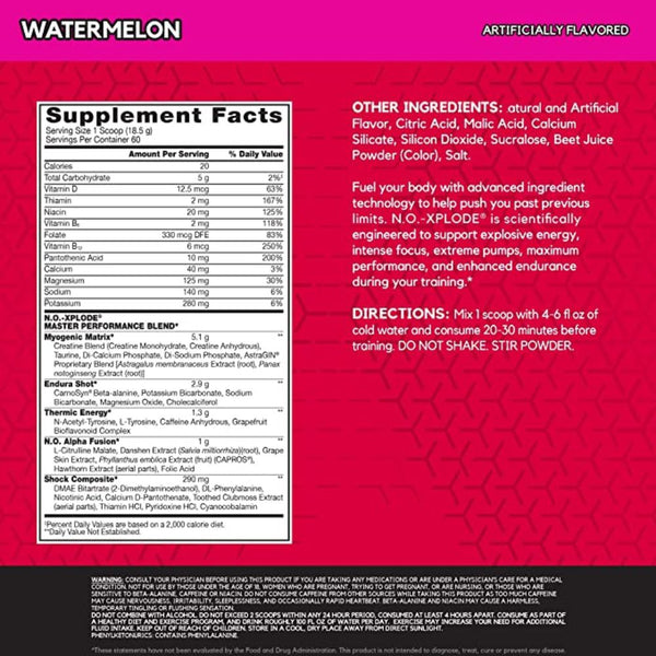 BSN Sports Nutrition & More BSN NO-Xplode 60 Servings