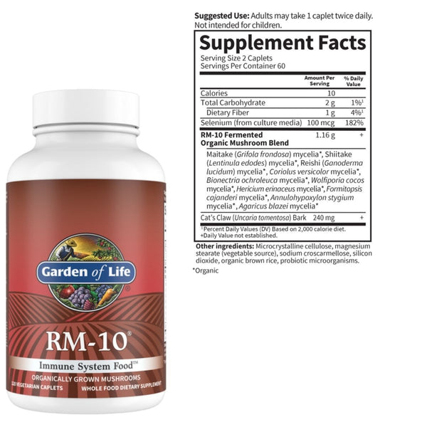 Garden of Life Vitamins, Minerals, Herbs & More Garden of Life RM-10 Immune System Food 120 Caps