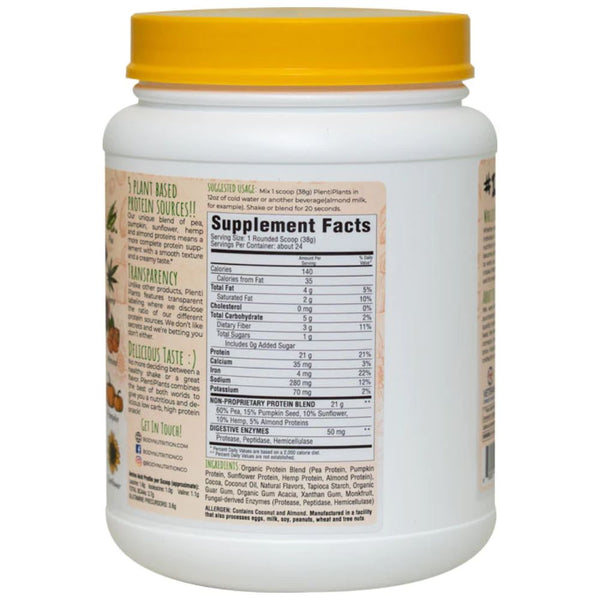 Body Nutrition Protein Powders Chocolate Body Plenti Plants Protein 2lb