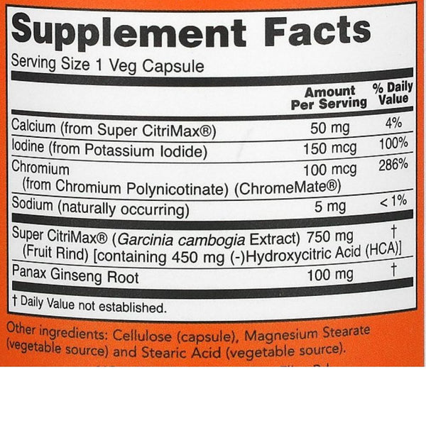 Now Foods Sports Nutrition & More Now Foods Super Citrimax Garcinia Cambogia Extract 90 Capsules