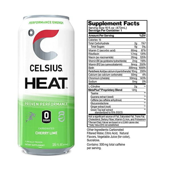 Celsius Drinks Celsius HEAT RTD Energy Drink 12 Case
