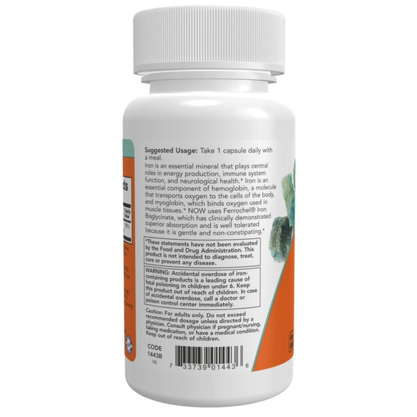 Now Foods Vitamins, Minerals, Herbs & More Now Foods Iron 18mg 120 Capsules