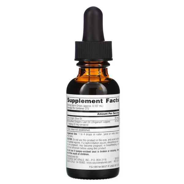 Source Naturals Vitamins, Minerals, Herbs & More Source Naturals Wellness Oil of Oregano 1 fl oz