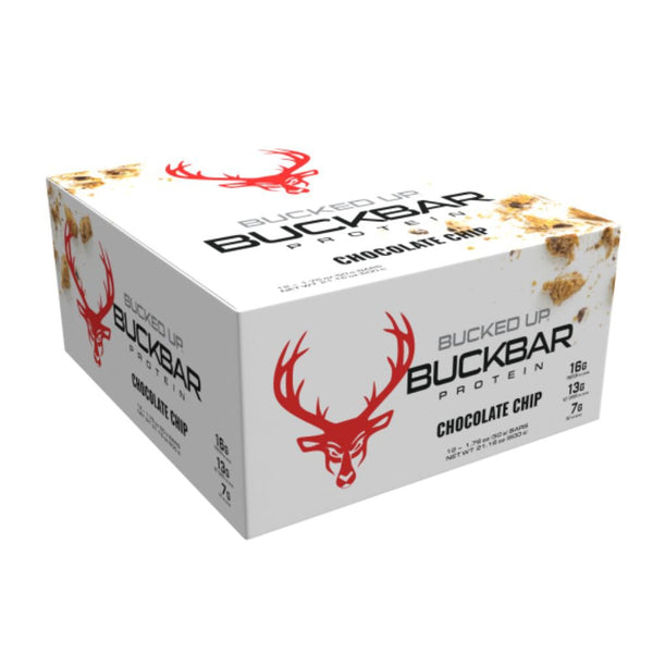 Bucked Up Foods Juices Chocolate Chip Bucked Up BuckBar Protein Bar 12 Box