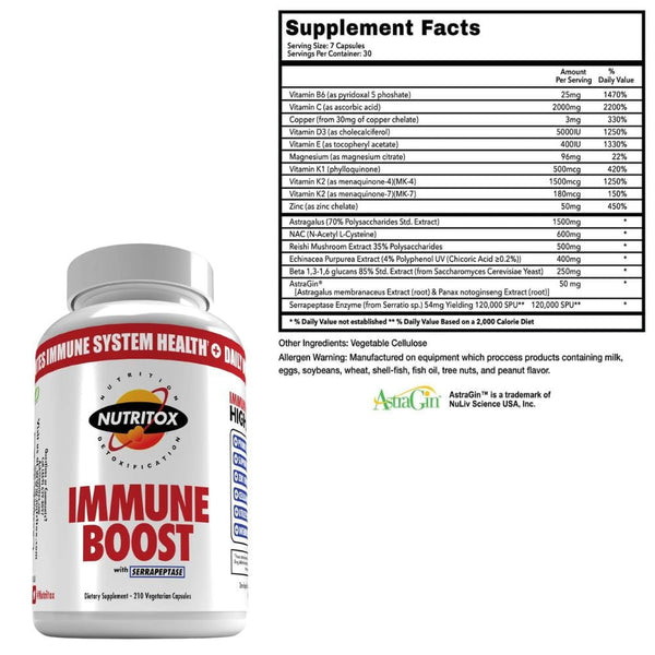 Nutritox Specialty Health Products Nutritox Immune Boost 210 Capsules