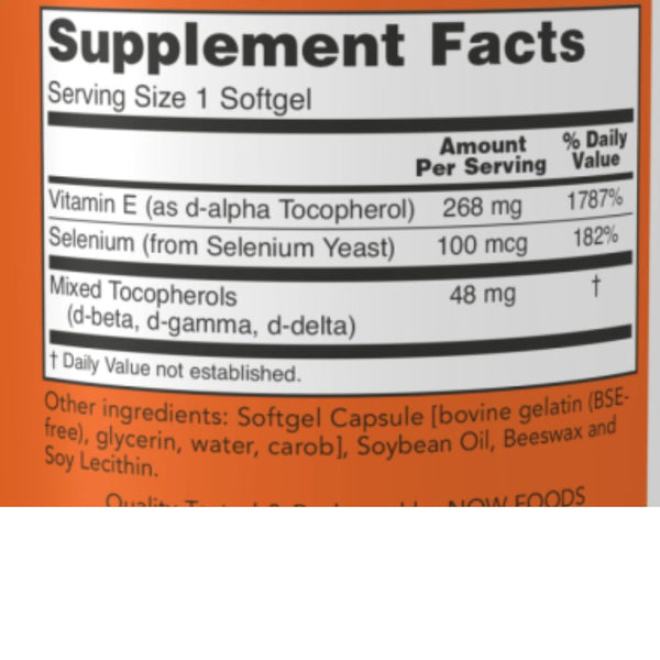 Now Foods Vitamins, Minerals, Herbs & More Now Foods Vitamin E-400 100 Softgels