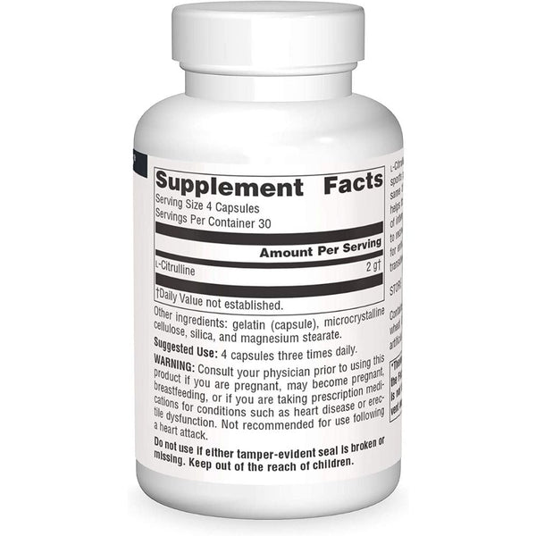 Source Naturals Sports Nutrition & More Source Naturals L-Citrulline 500mg 60 Capsules