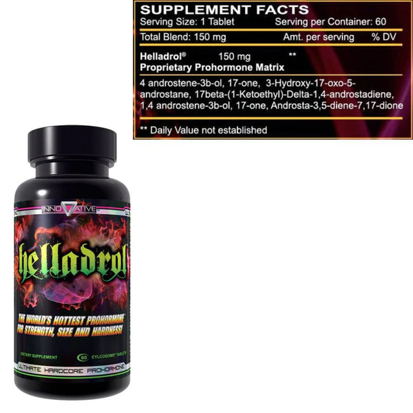 Innovative Labs Sports Nutrition & More Innovative Labs Helladrol Cutting ProHormone 60 Tabs