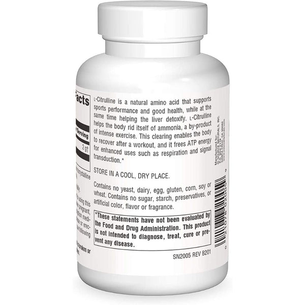 Source Naturals Sports Nutrition & More Source Naturals L-Citrulline 500mg 60 Capsules