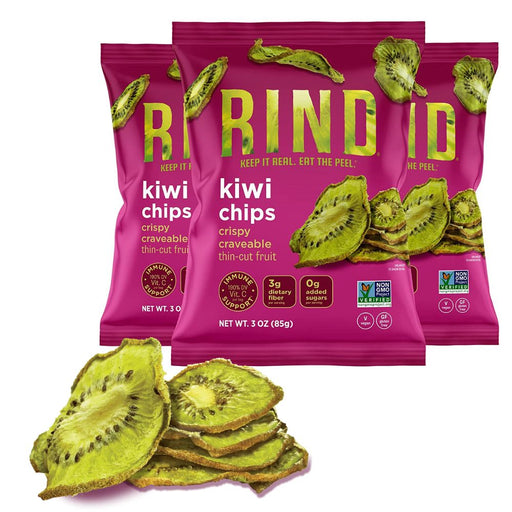 Rind Snacks Foods Juices Kiwi Rind Snacks Thin Cut Fruit Chips 3oz