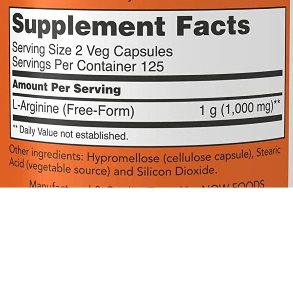Now Foods Sports Nutrition & More Now Foods L-Arginine 500 Mg 250 Capsules