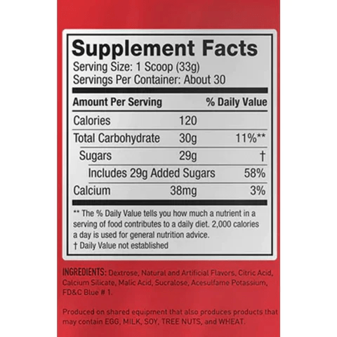 JYM Specialty Health Products JYM Brand Post JYM Carb 30 Servings