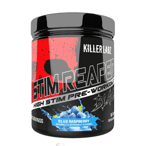 Killer Labz Sports Performance Recovery BLUE RASPBERRY Killer Labz Stim Reaper Black 30 Servings