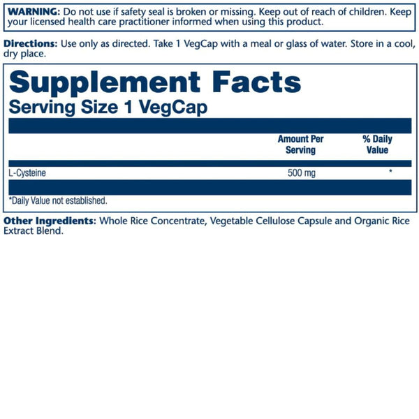 Solaray Sports Nutrition & More Solaray L-Cysteine 500mg 30 Capsules
