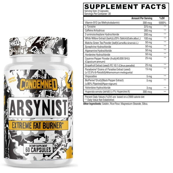Condemned Labratoriez Fat Burner Condemned Labz Arsynist 60 Caps