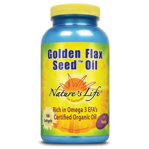 Nature's Life Herbs Nature's Life Golden Flax Seed Oil 1000mg 180 Softgels