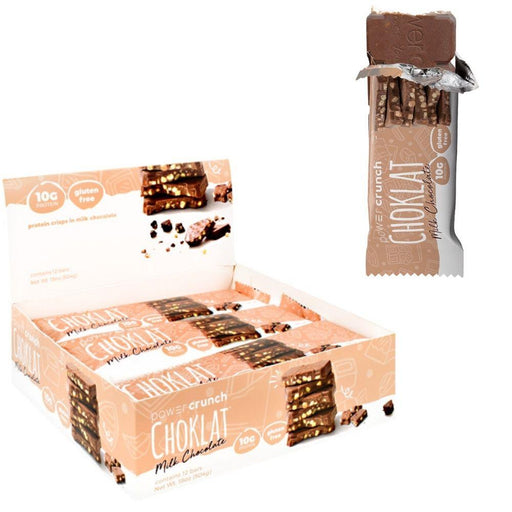 Power Crunch Bars Milk Chocolate Power Crunch Choklat Crunch 12/Box